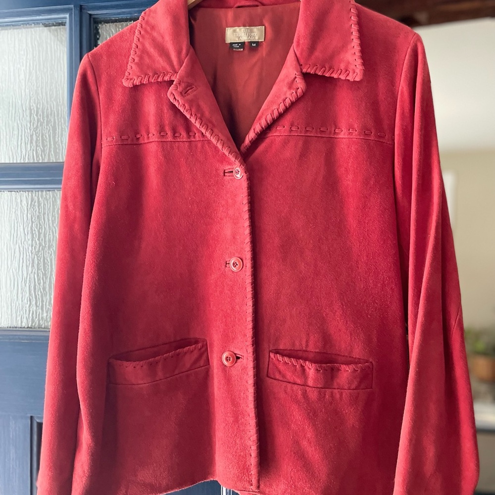 Women's Red Suede Jacket